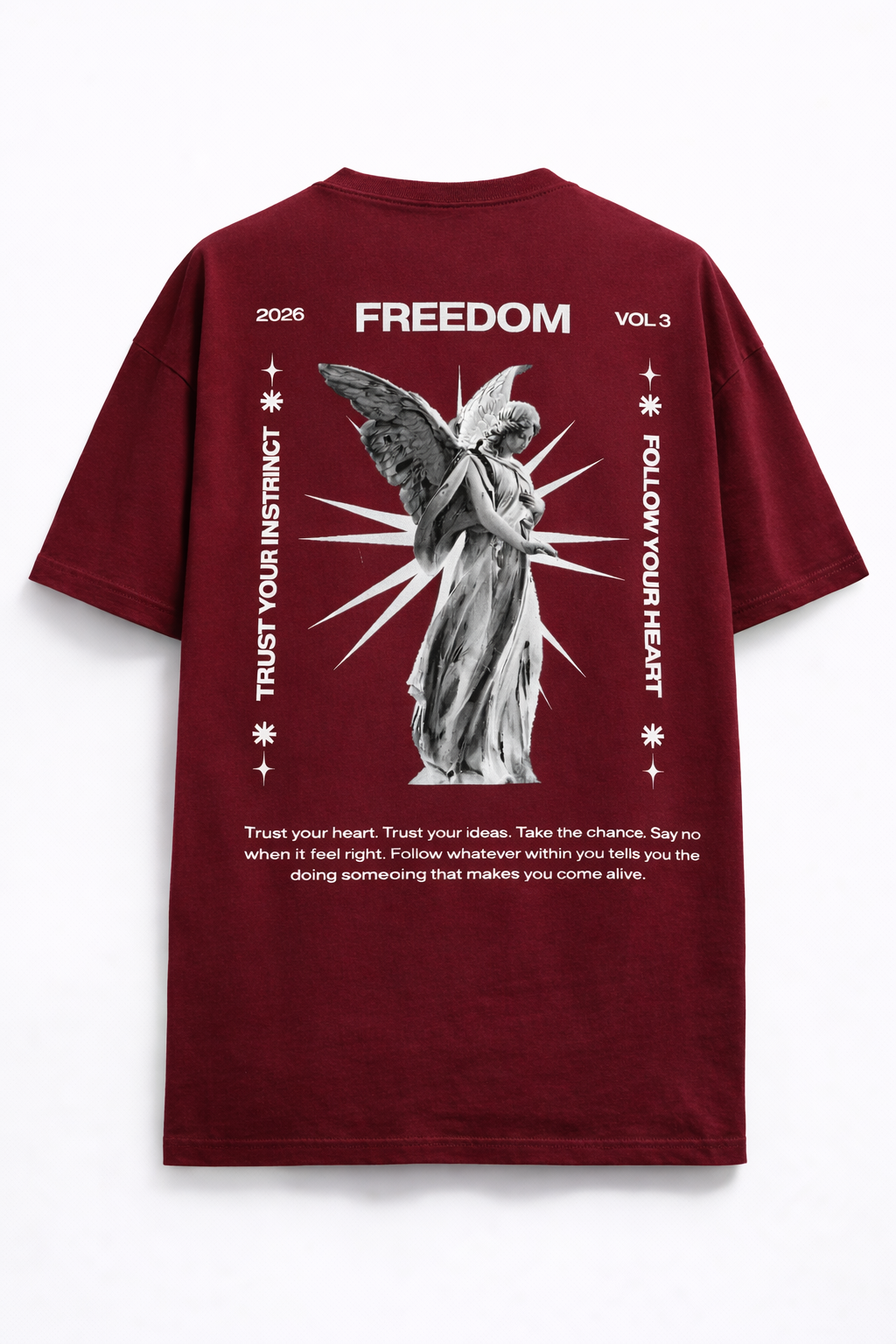 Freedom Vol.3 Angel Oversized Black T-Shirt – Back Graphic Streetwear